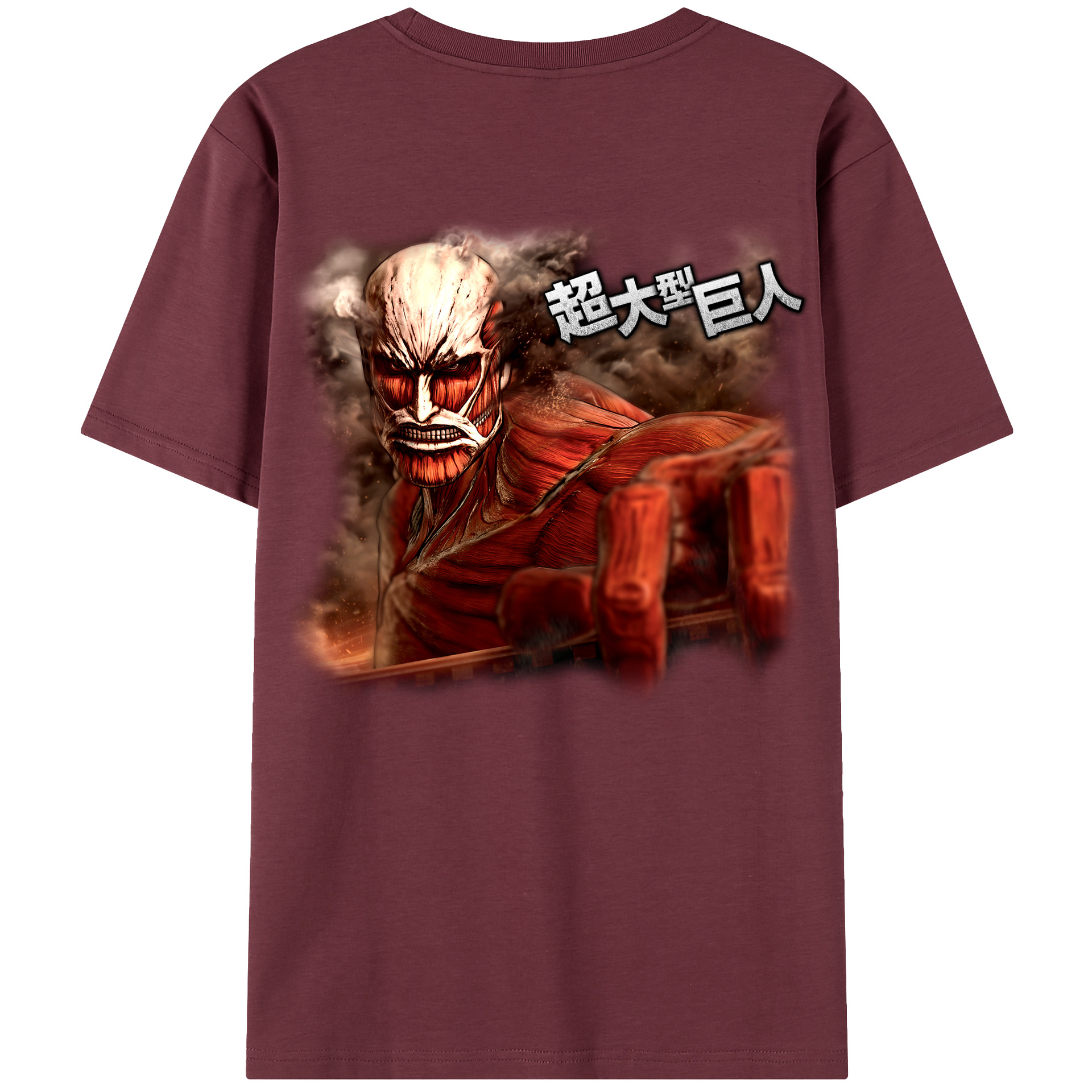 （画像用） 進撃の巨人 Attack on Titan 綿100％半袖Tシャツ（背面プリント）